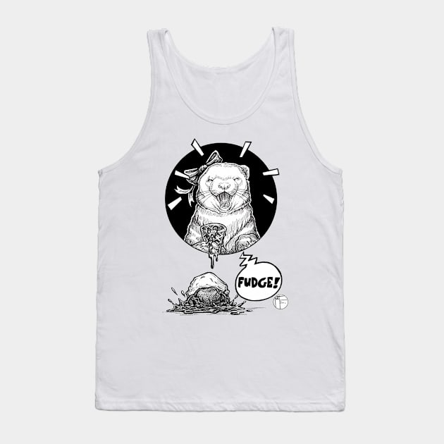 Ferret Ice Cream Cone - Fudge! Tank Top by Nat Ewert Art